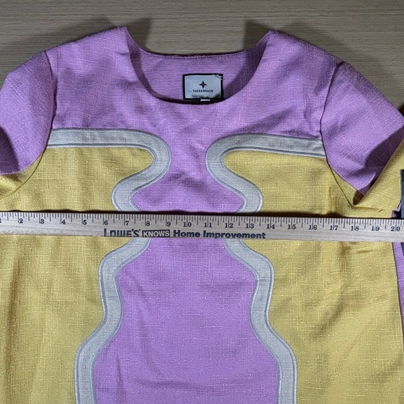 Tuckernuck Pop of Peony Maxine Top Pink / Yellow Sz Medium - Picture 10 of 10